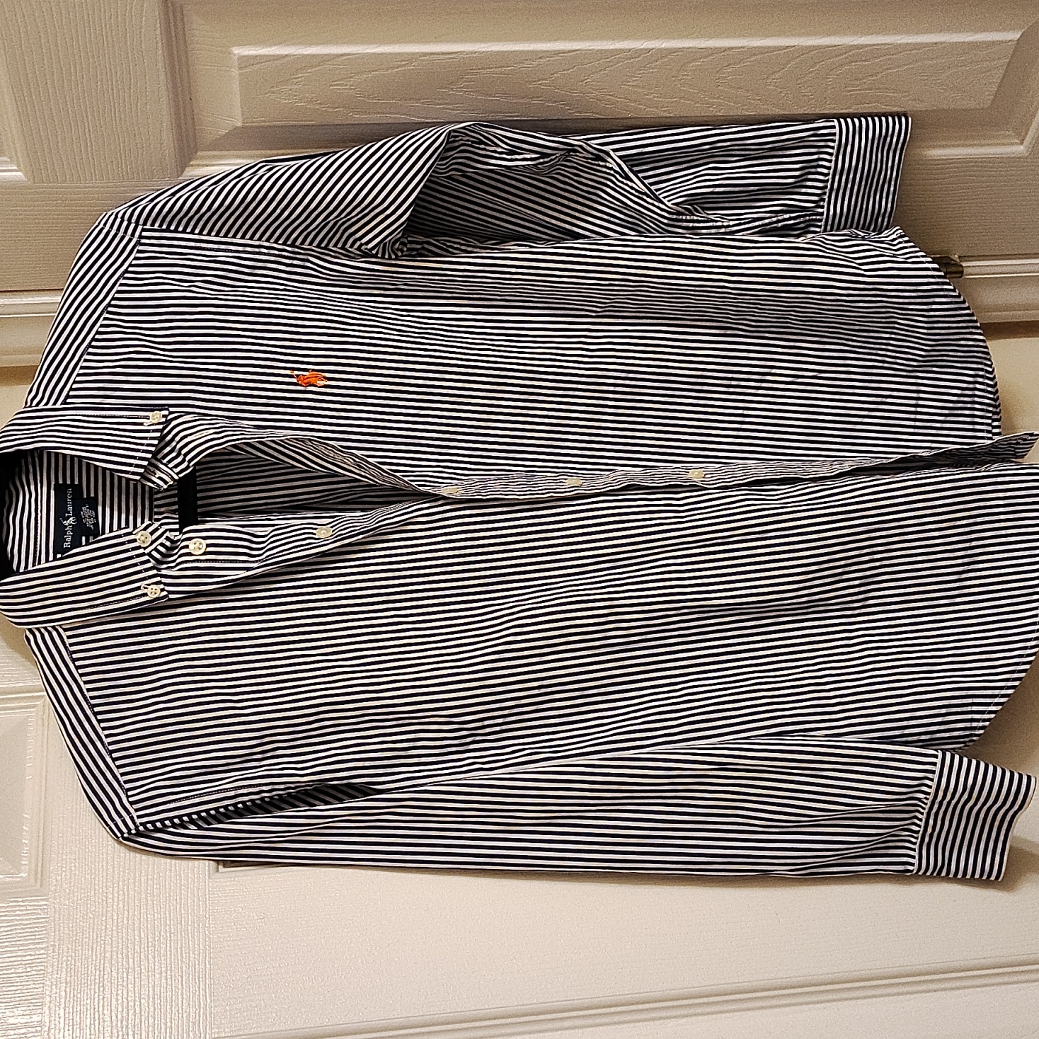 Ralph Lauren Boys Blue And White Striped Shirt